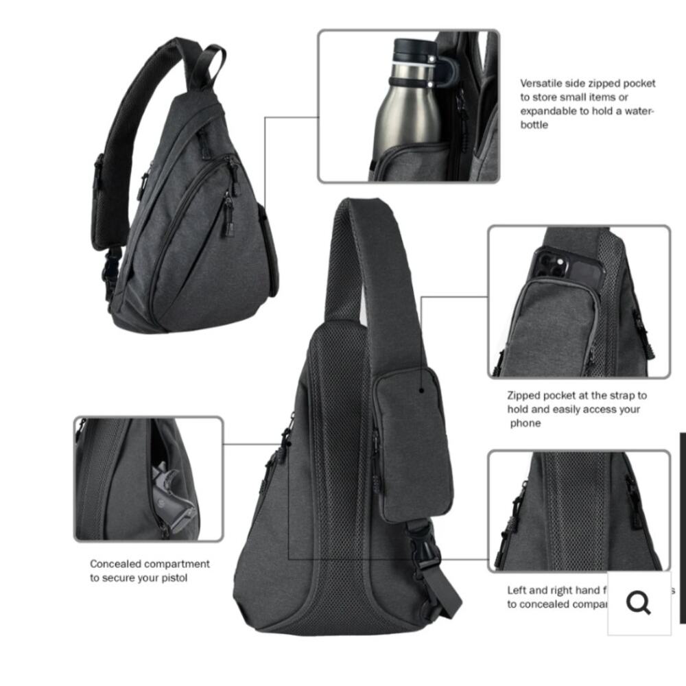 The Jessie & James Peyton Sling Shoulder Concealed Carry Backpack.